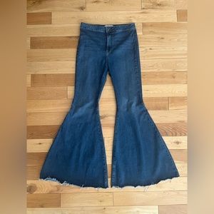 Free People Dark Blue Flare Jeans